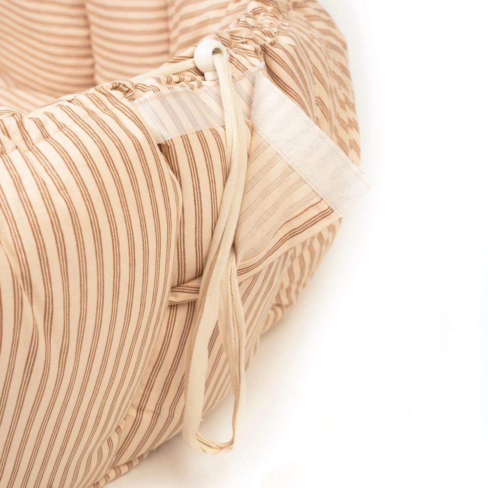 3-In-1 Stripes Bloom Organic Babymat - Ecru/Brown 0 month