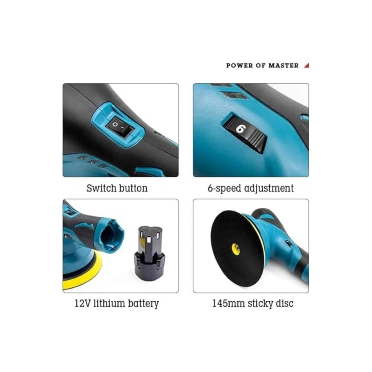 Cordless car polisher - 6-speed