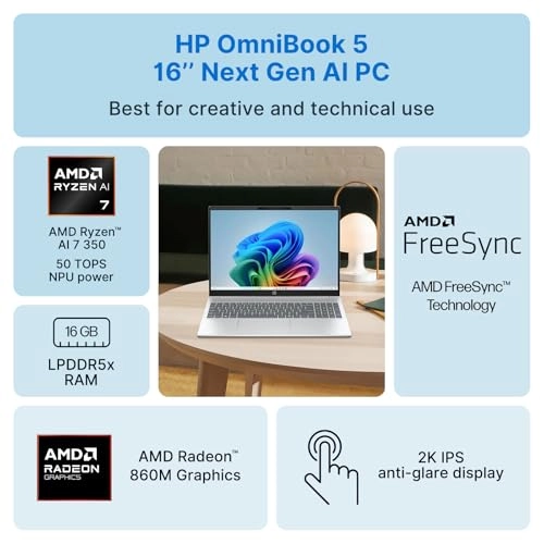 Omnibook 5 - 16'' Ryzen AI 7 350 16GB DDR5 1TB SSD