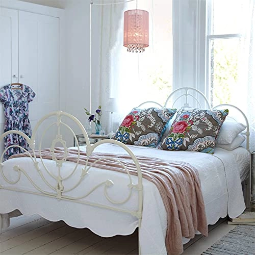 Plug in Chandelier - 1 Light Pink