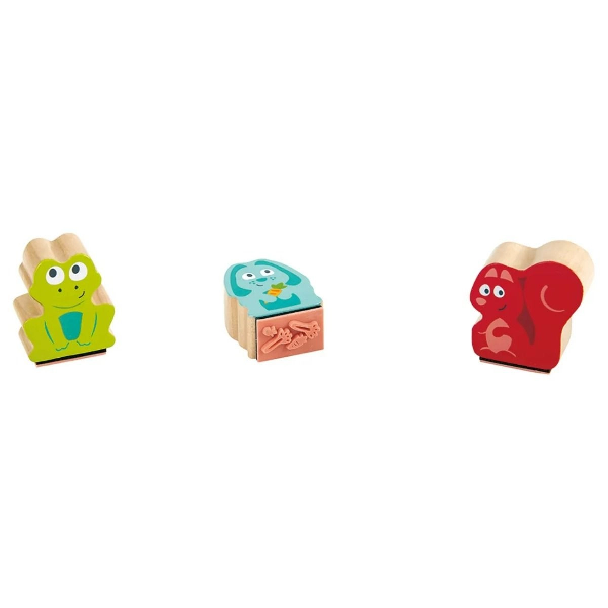 Wooden Animal Shaped Stamp Set - 3+ years 3 pcs