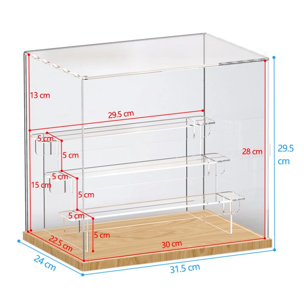 4 Tier Clear Acrylic Display Case - 1
