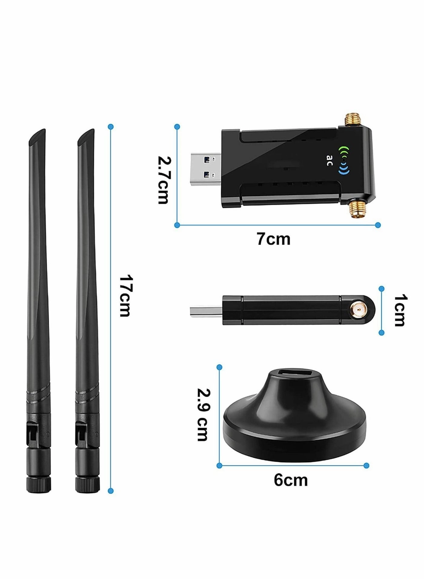 Wireless USB WiFi Adapter - 2.4G/5G USB 3.0 WiFi