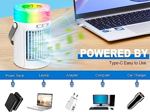 Portable Air Conditioner - 700ml 7-color LED 2H/4H Timer