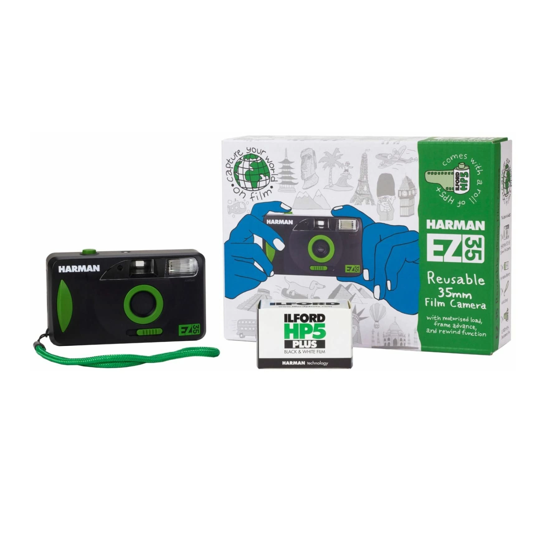 Harman EZ 35 Reusabble 35MM Film Camera EZ 35 - Focus-Free