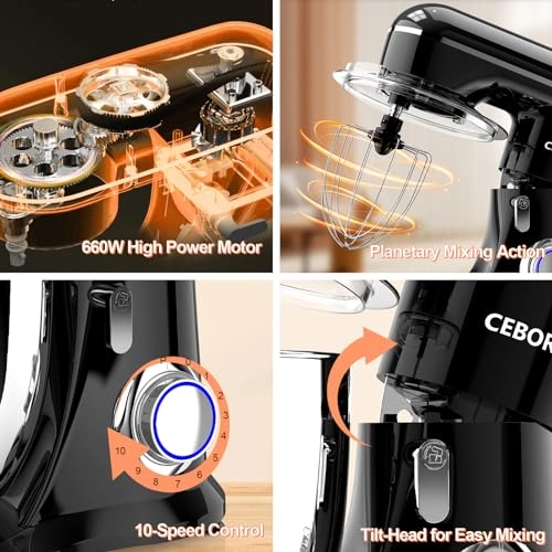 Electric Mixer - 6.5 Quarts 660 watts