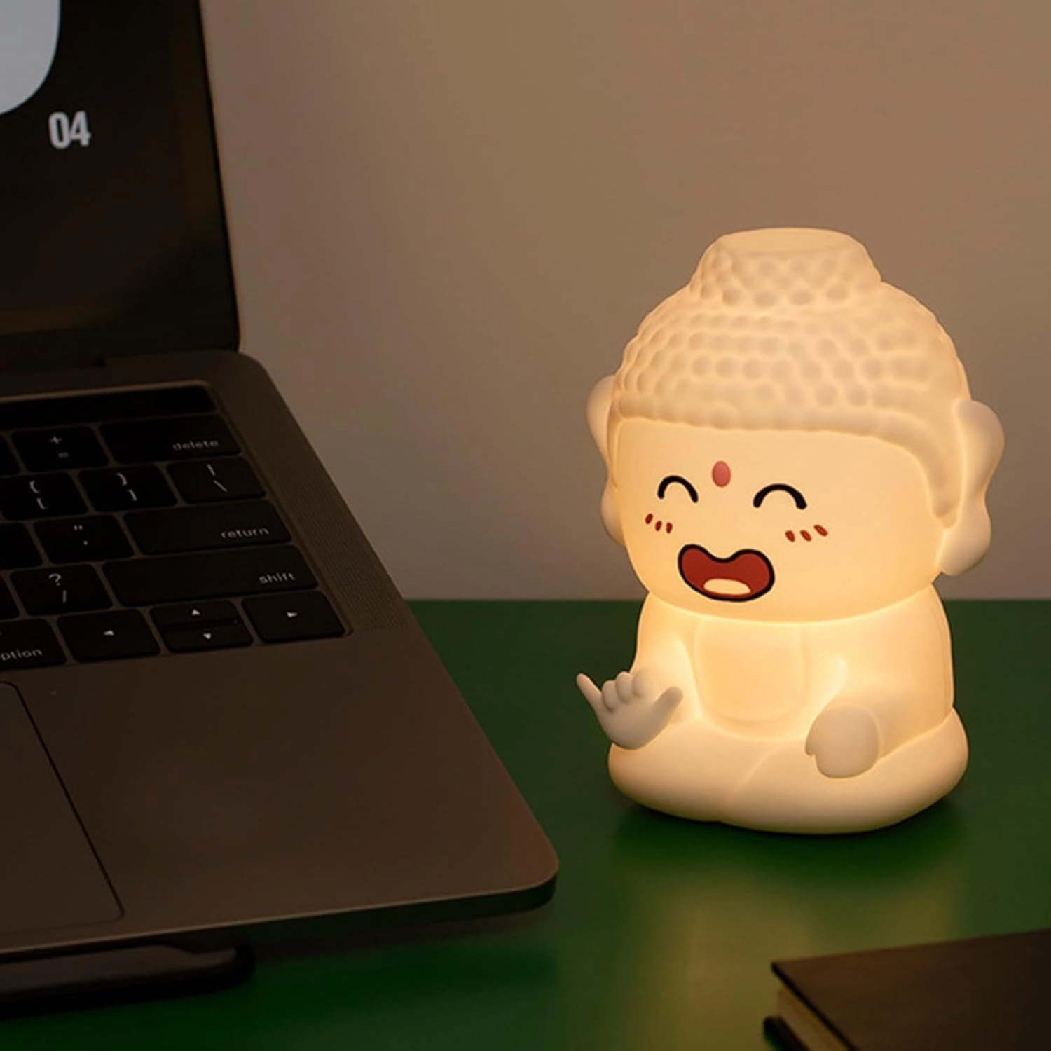 Laughing Buddha Lamp - Multicolor