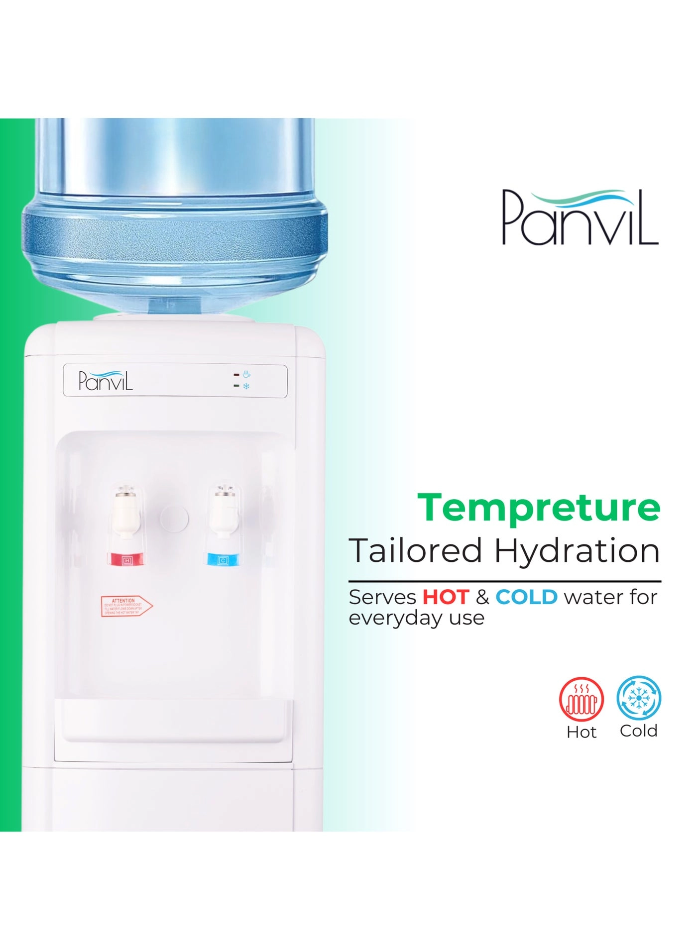 Hot & Cold Water Dispenser - Floor standing Compressor Cooling