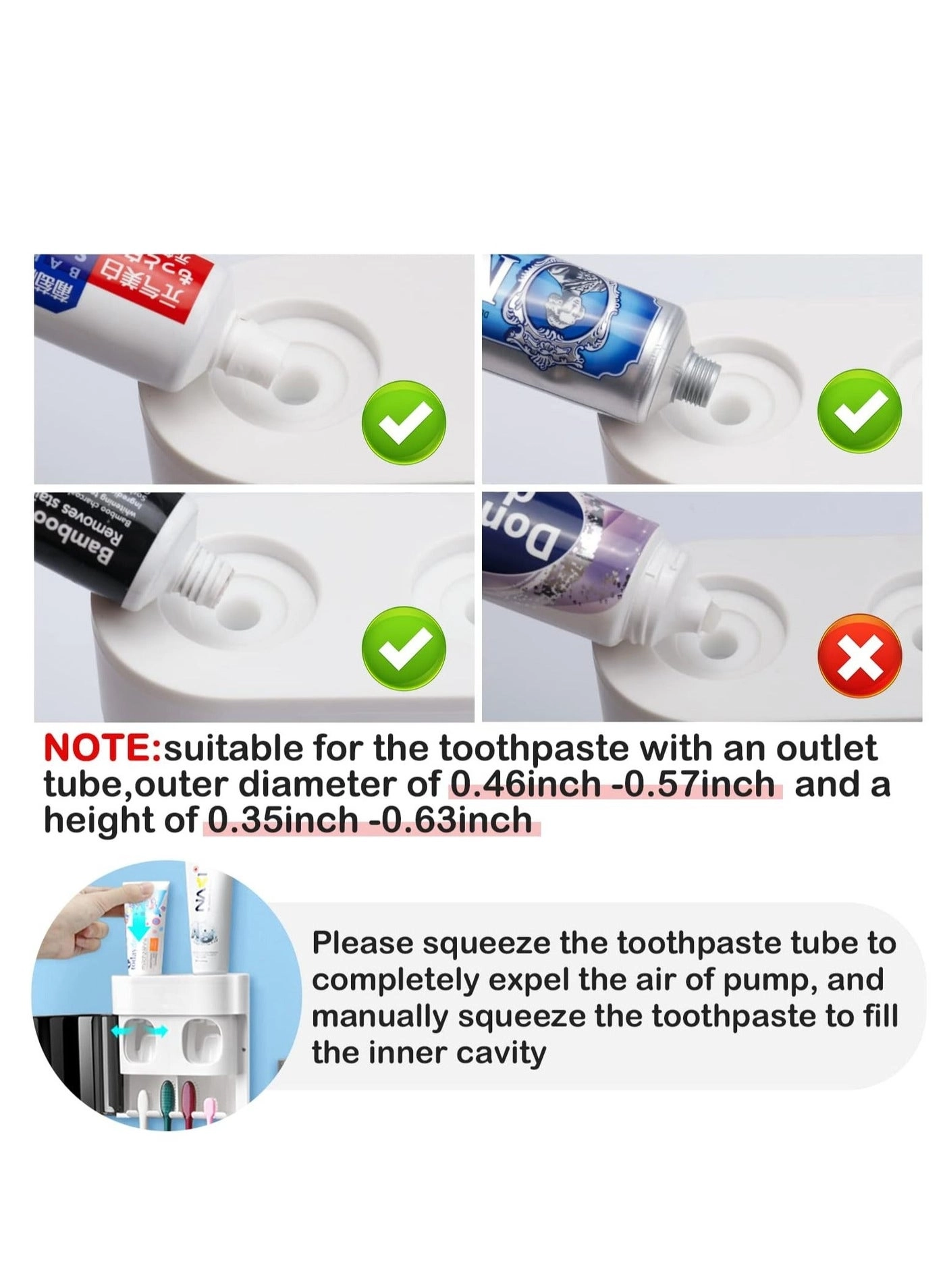 Toothbrush Holder - Wall mounted 4 toothbrush slots