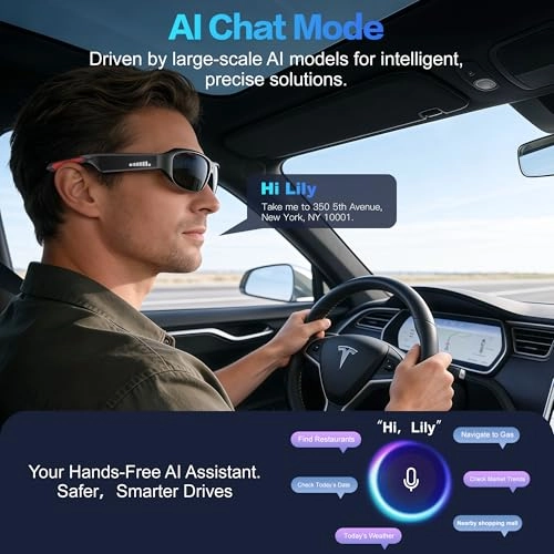 Ai Smart Glasses - Voice Real-Time Translation Music Playback