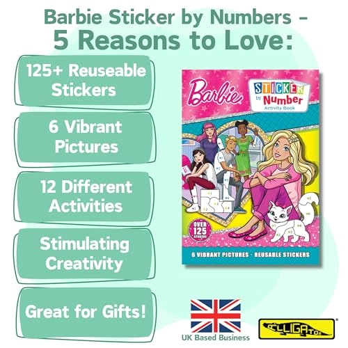 Barbie - Sticker by Number Activity Book