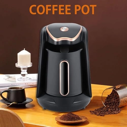 Turkish Coffee Maker - 1-4 Cups One-Touch Anti-Overflow