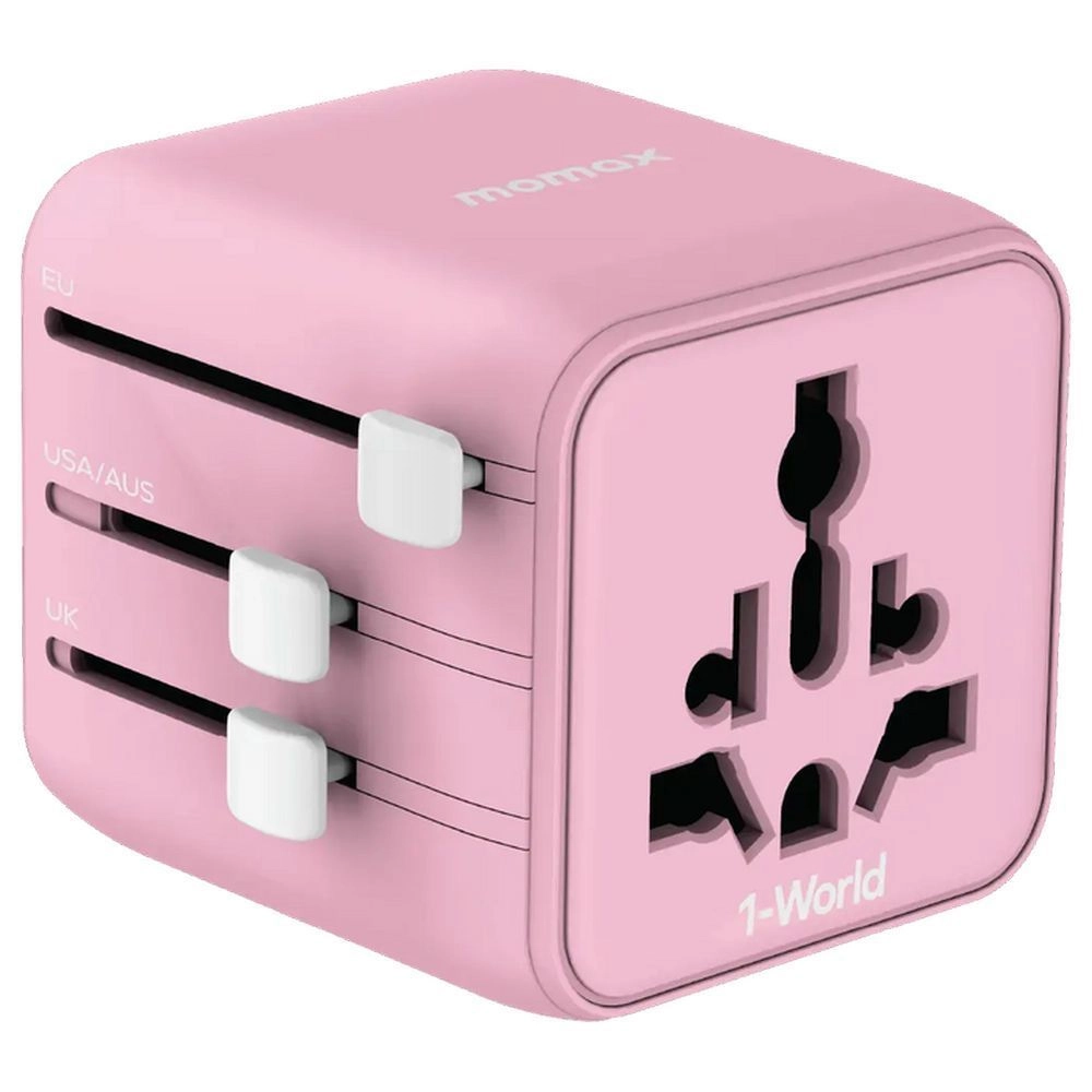 Momax 1-World Universal Travel Adaptor - JP/US, CN, TW, UK, EU, AU