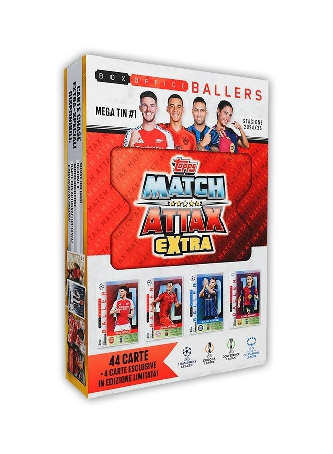 Match Attax 24/25 Mega Tin 1 - 44 cards + Match Attax 24/25 Mega Tin 2 + Match Attax 24/25 Mega Tin 3 + Match Attax 24/25 Mega Tin 4