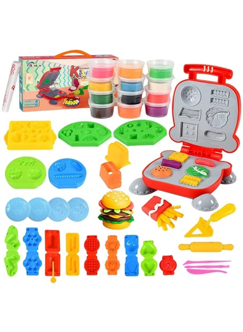 Generic Play Dough Set - plastic mould + wheat flour clay 12 x 20 g 40 pcs.