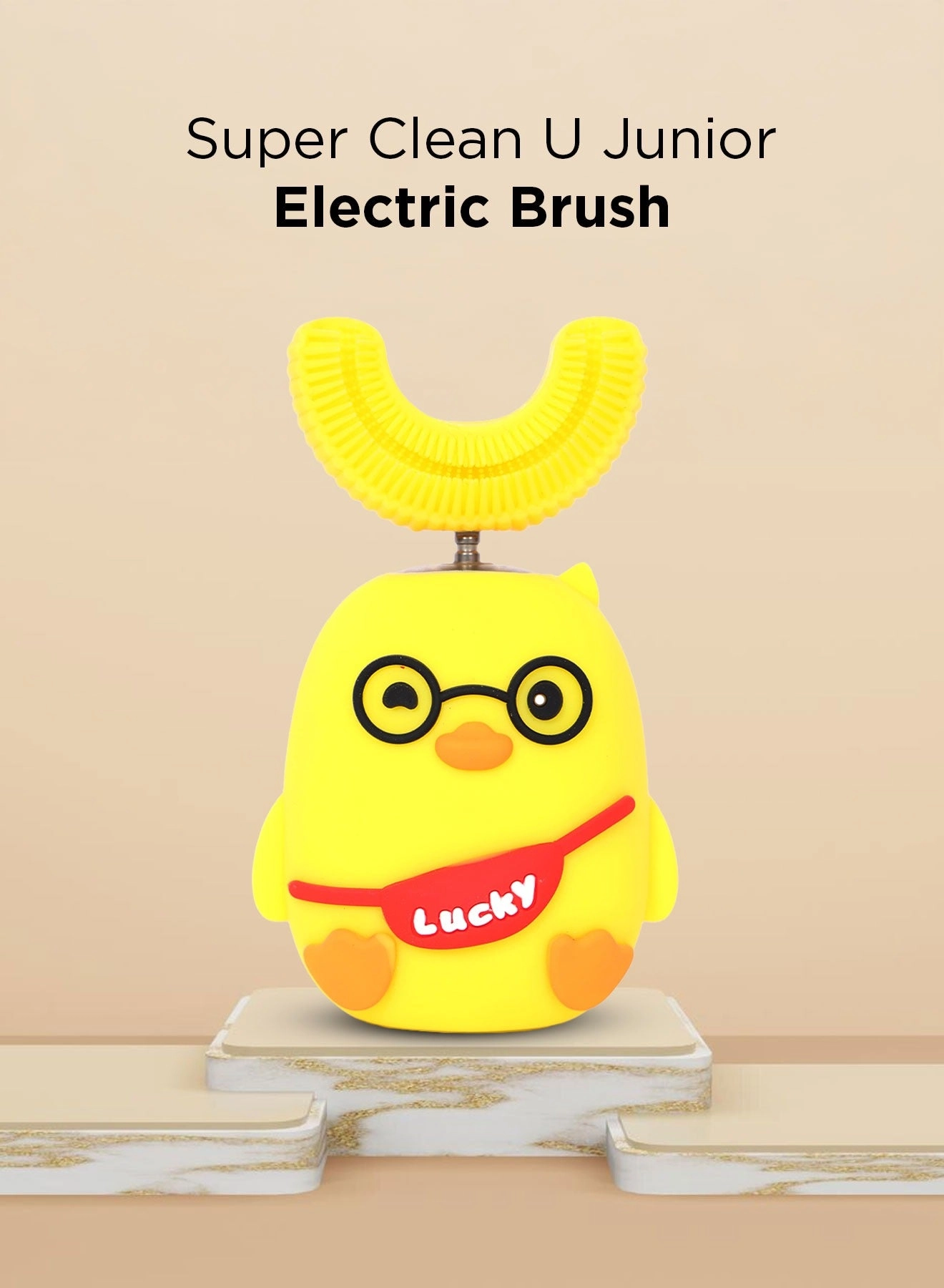Super Clean U Junior - Yellow Rechargeable 2 Brushing Modes