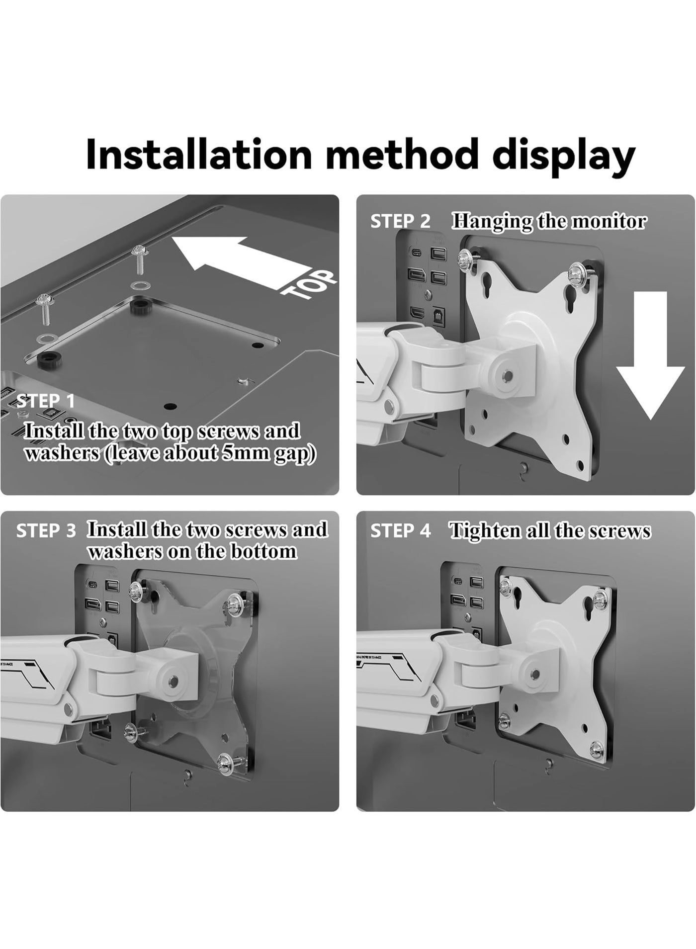 Dual Monitor Arm - Dual 13-32 Inch 75x75/100x100mm