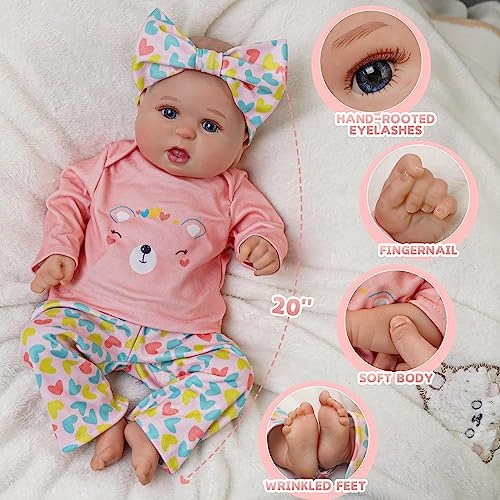 Reborn Baby Doll - 20 Inch Vinyl Girl Ages 3+