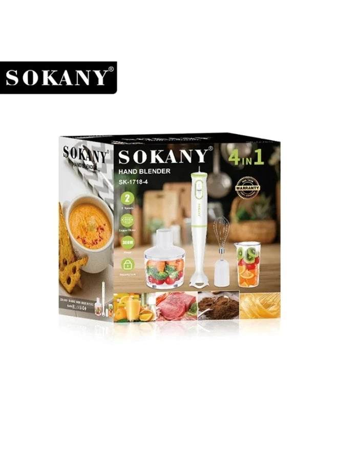 4-in-1 Portable Electric Juicer & Hand Stick Blender - Handheld Smoothie Maker Compact