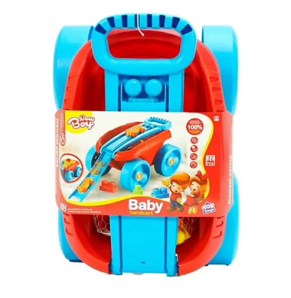 New Boy Baby Handcart - 32pcs Multi Colour 3 +
