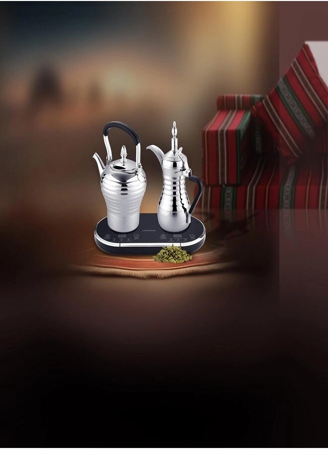 Electrical Arabic Coffee and Tea Dallah with Tea and Coffee Pot 1.55L