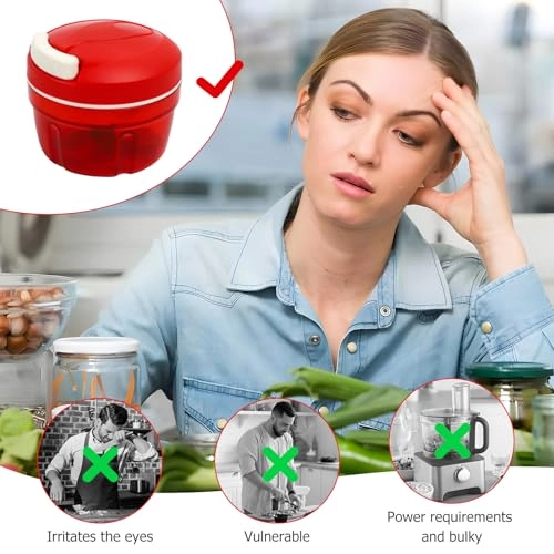 Manual Rope Chopper - 500ml 3 blades