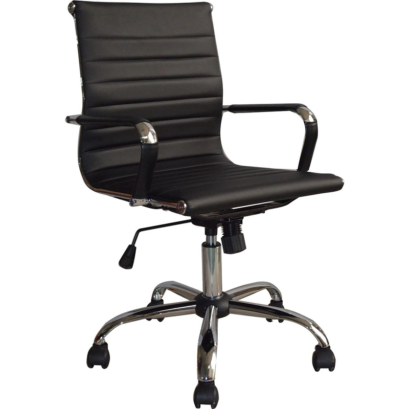 Executive Chair - Black PU Leather in Plastic Frame