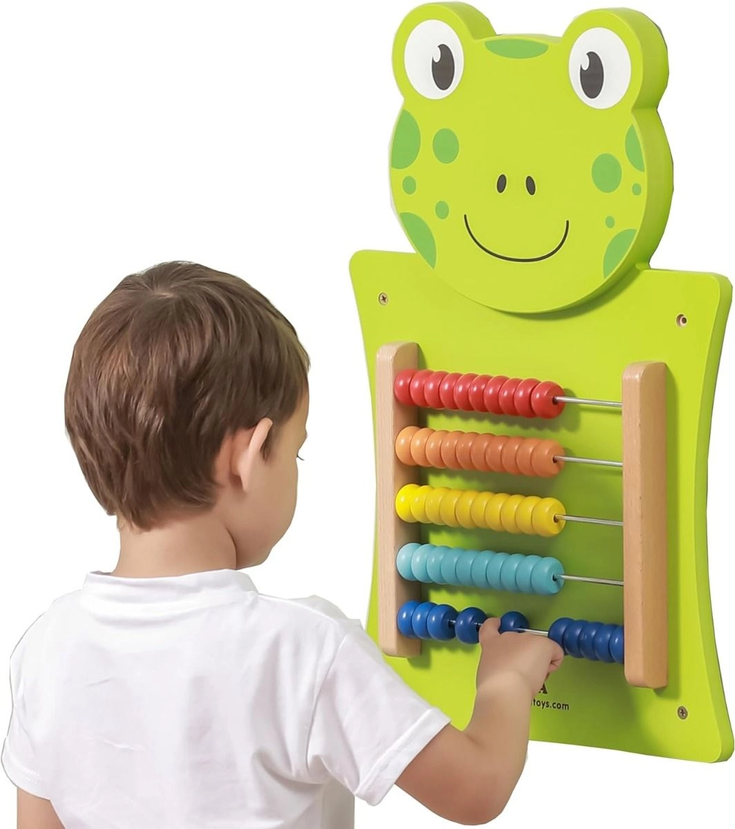 Animal Wall Toy Panels - Frog Abacus - Suitable for 3 years and above