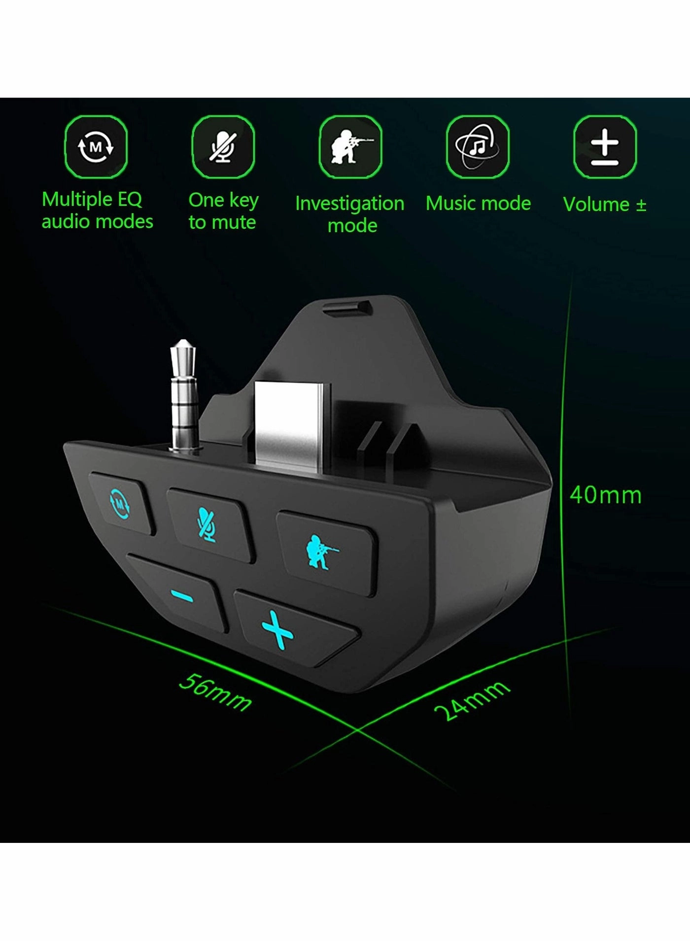 Headset Adapter for Microsoft Xbox One X/Series S/Series X/One Elite/One Slim controller - 3.5mm Audio Jack