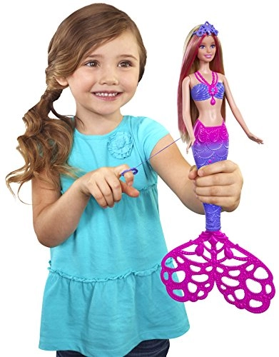 Barbie Dreamtopia Bubbles n Fun Mermaid - green cherry stem tiara Ages 3+