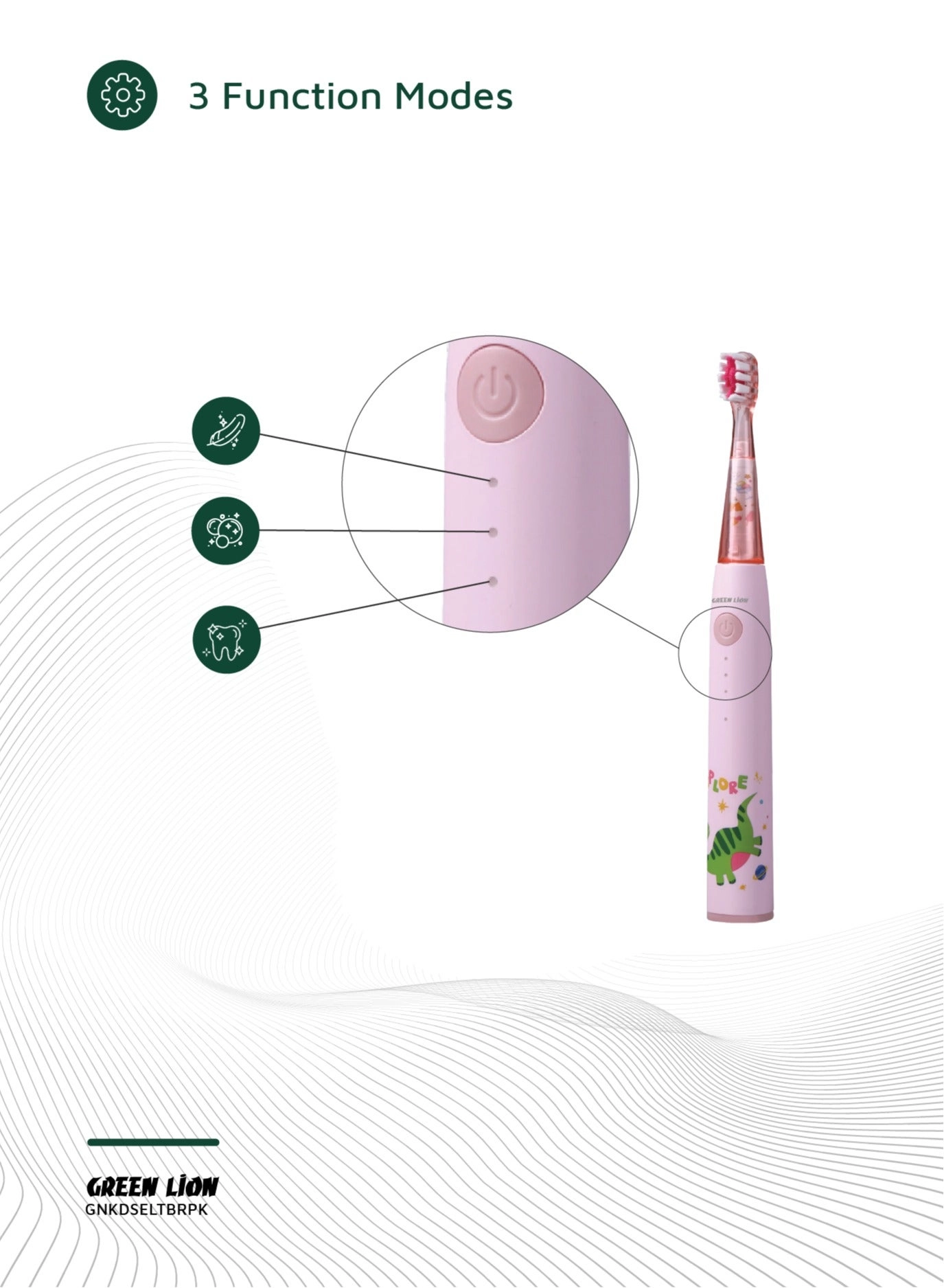Kids Electric Toothbrush - 500 mAh 60 Days IPX7