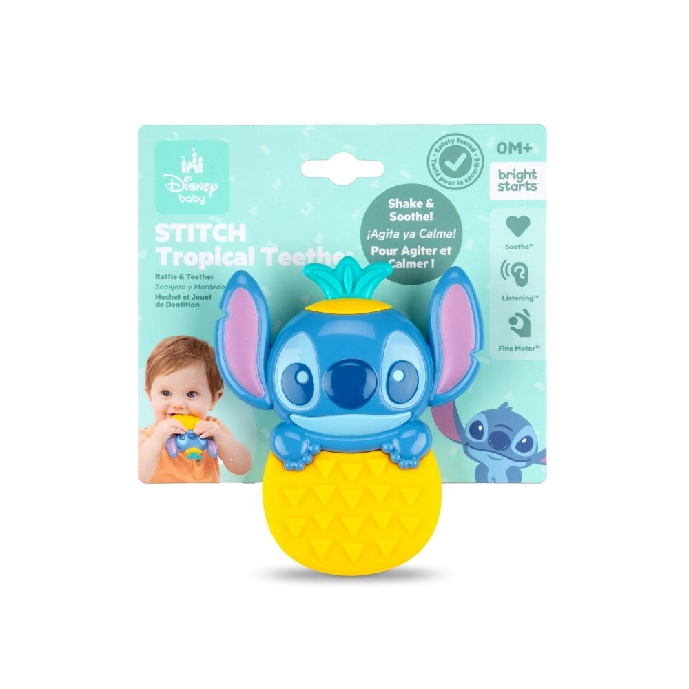 Stitch Tropical Teethe Rattle & Teether - Multi Colour