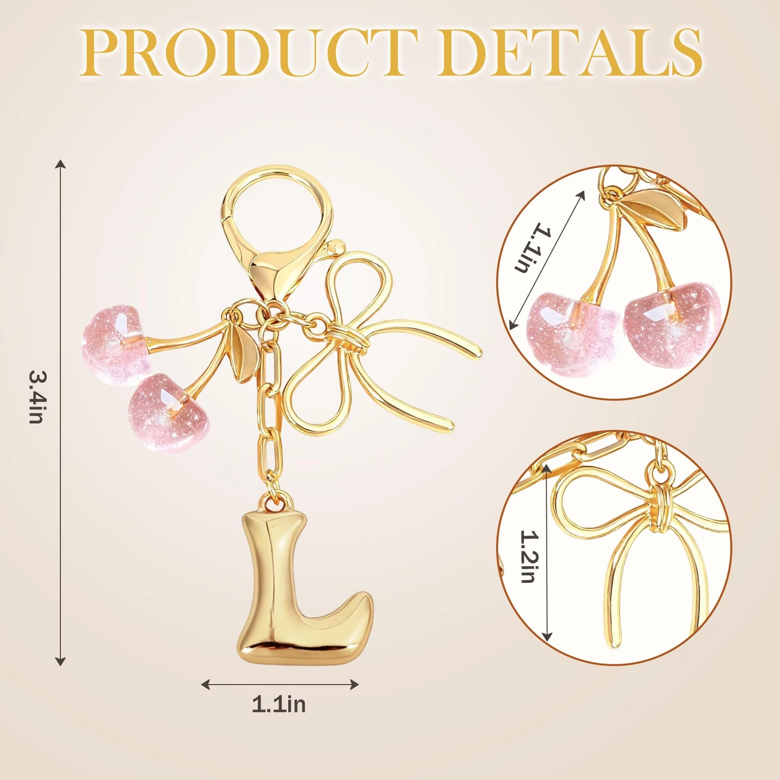 Initial P Keychain - Letter