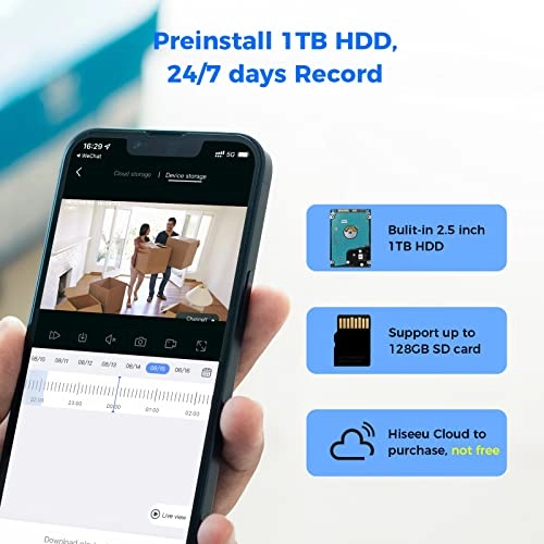 Expandable Wireless Security Camera System - 4 10 channels 5MP