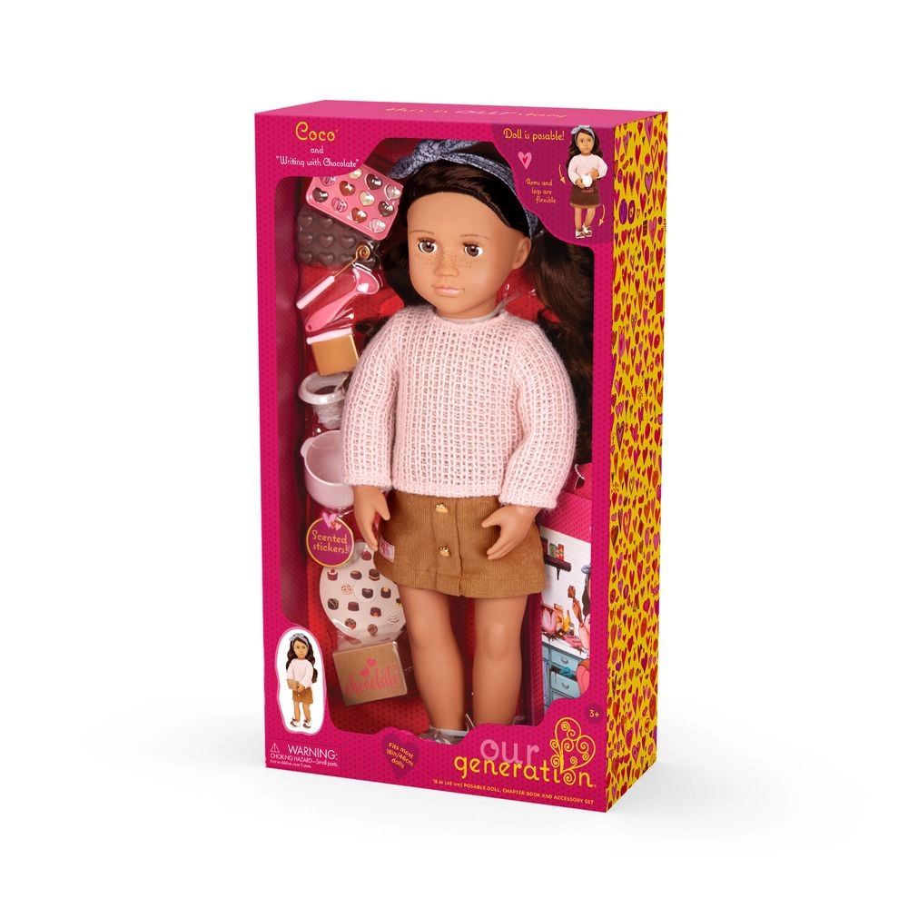 Coco Deluxe Chocolate Fashion Doll Playset - 18-inch Multicolor Ages 3+