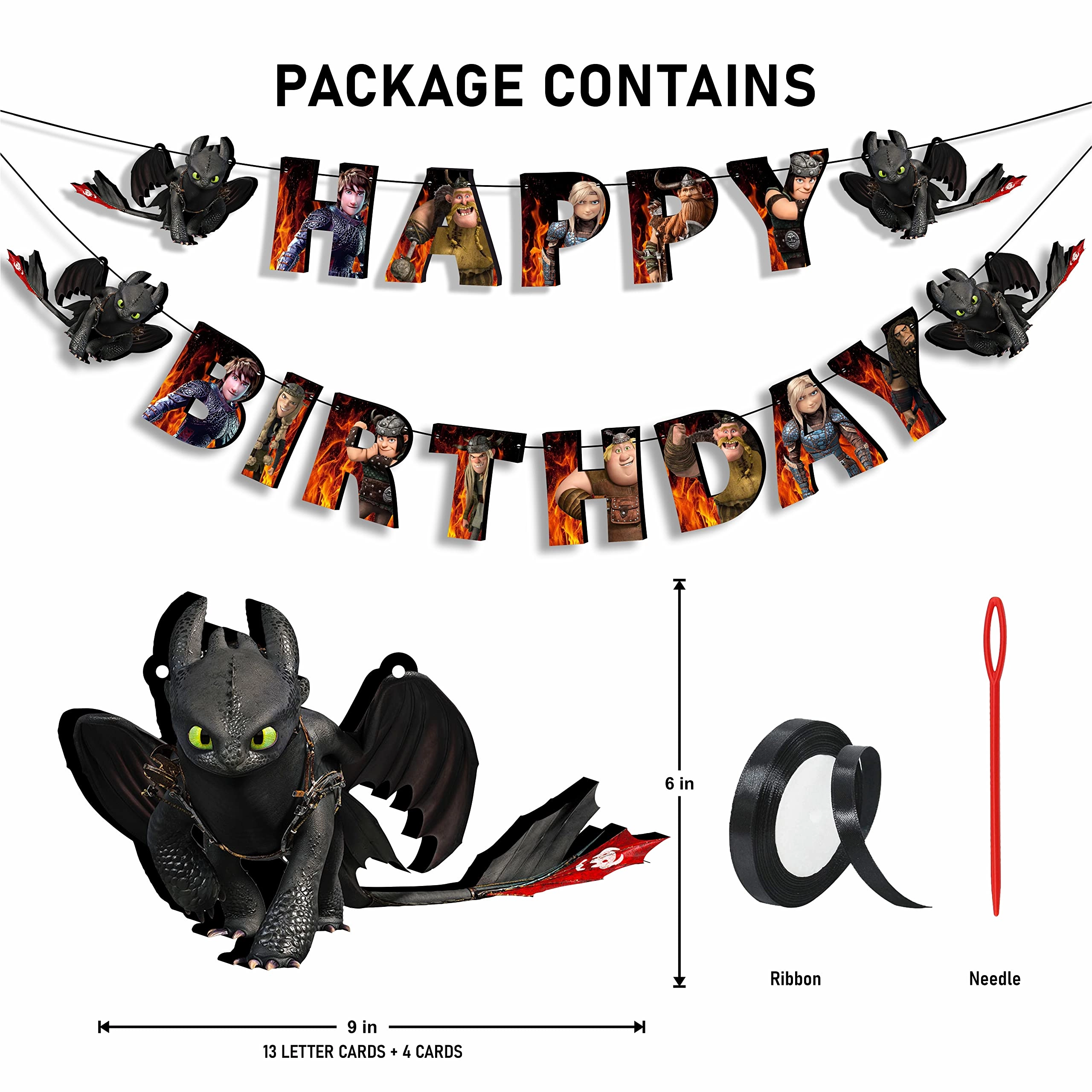 How to Trin Yur Dragn Birthday Banner - 1 piece(s) Birthday, Wedding