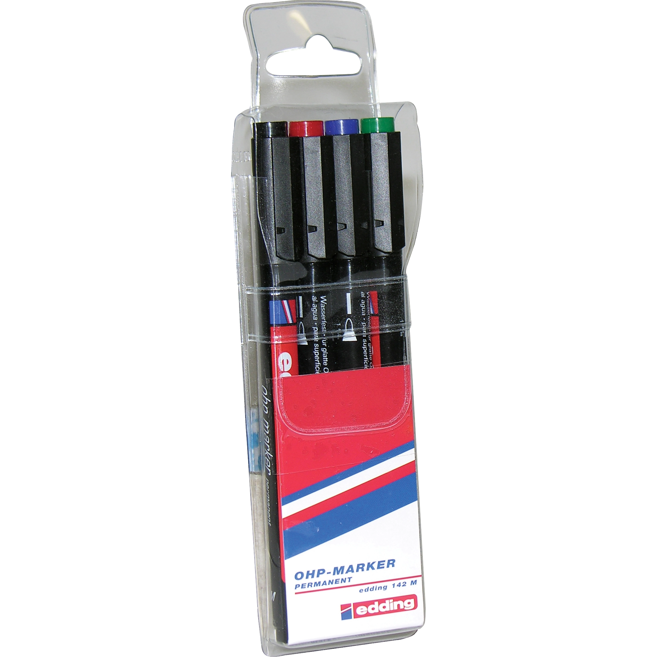 Edding 142M - Black Blue Green Red Round Tip