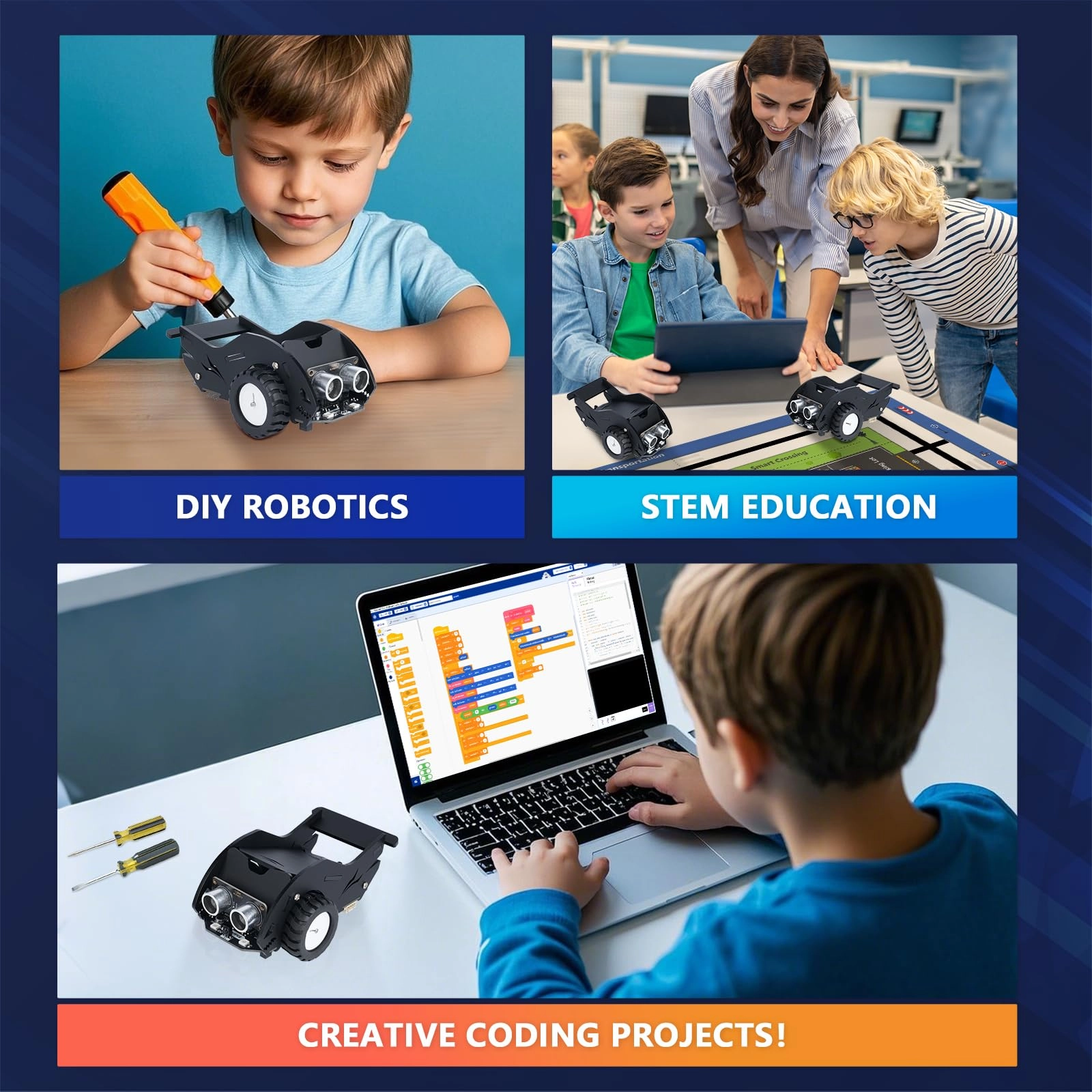 SharkBot Smart Car Kit - Coding