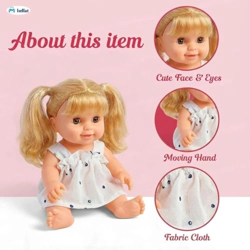 Beautiful Girl Doll - 17 cm Silicone White Dress