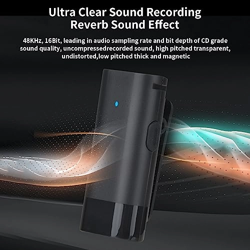 Wireless Clip on Microphone - 2 Transmitters 2.4G