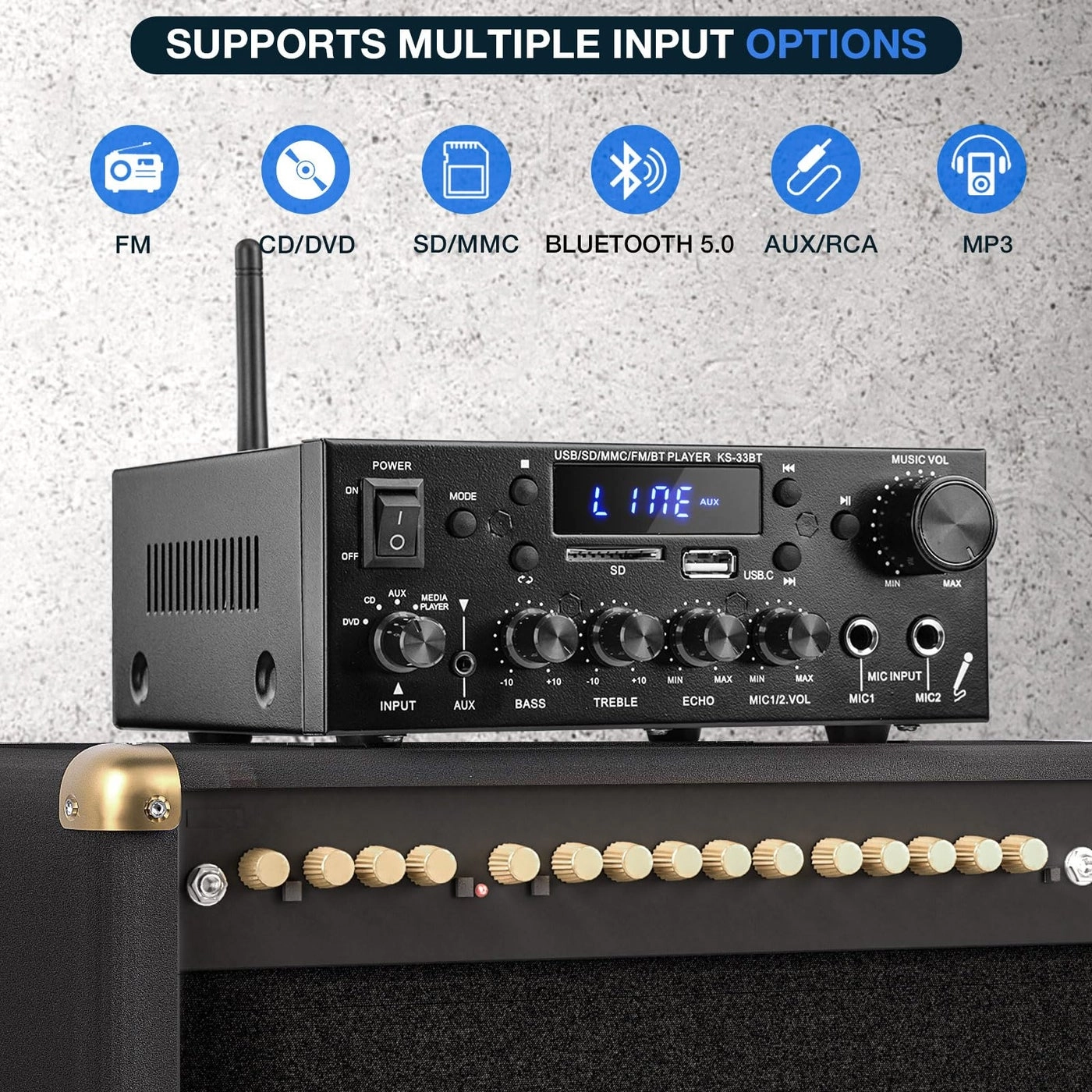 KS-33BT - 2.1CH RMS 60Wx2