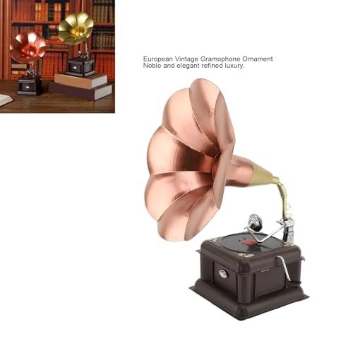 Vintage Phonograph - Red Bronze Iron