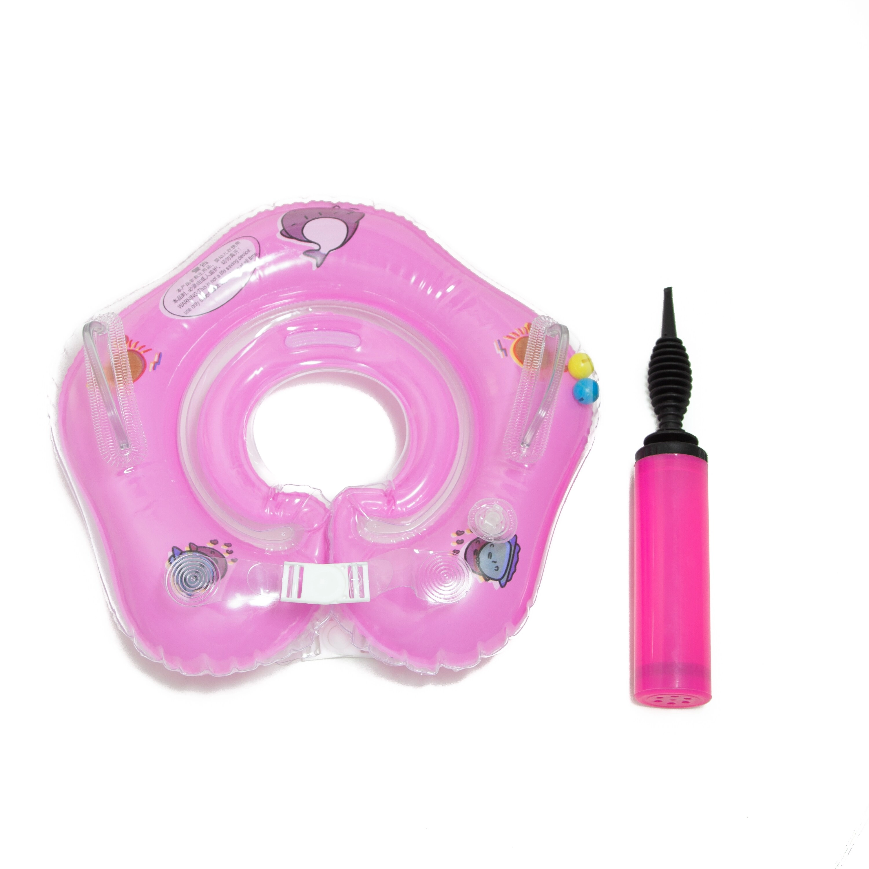 Pikkaboo Iswimsafe Infant Neck Floater - Pink with Inflator