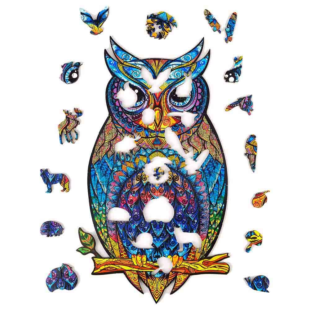 Charming Owl Wooden Puzzle (4107390-OWL_S) - 101 pcs