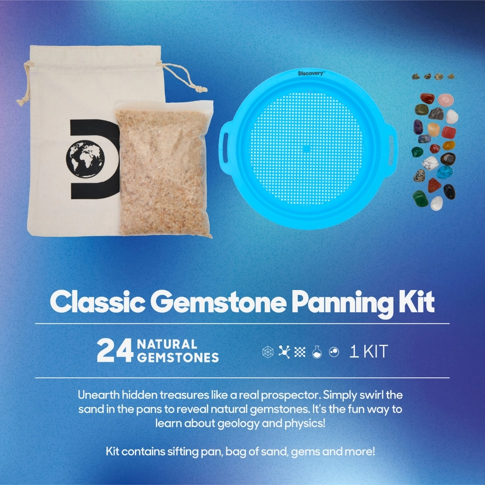 Classic Gemstone Panning Kit Geology - 6 years+ 24 pieces