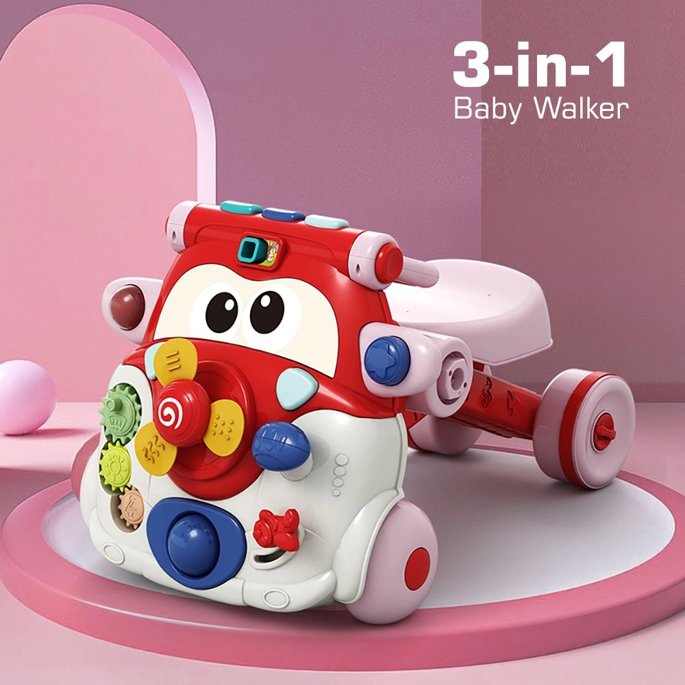 3-in-1 Baby Walker - Musical Keyboard Learning Table Mode