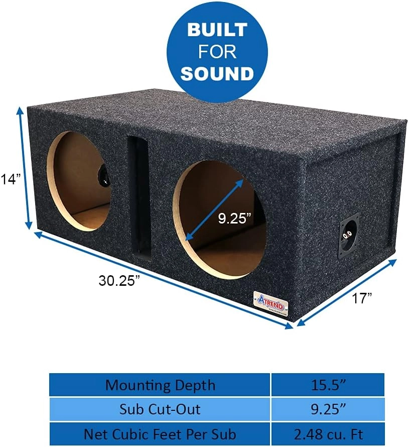 10DQV - Dual 10-inch Vented Subwoofer Enclosure
