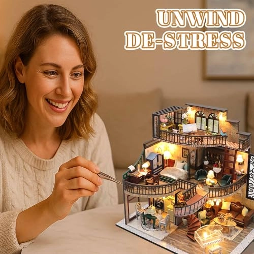 DIY Miniature House Kit - Vintage Coffee Shop