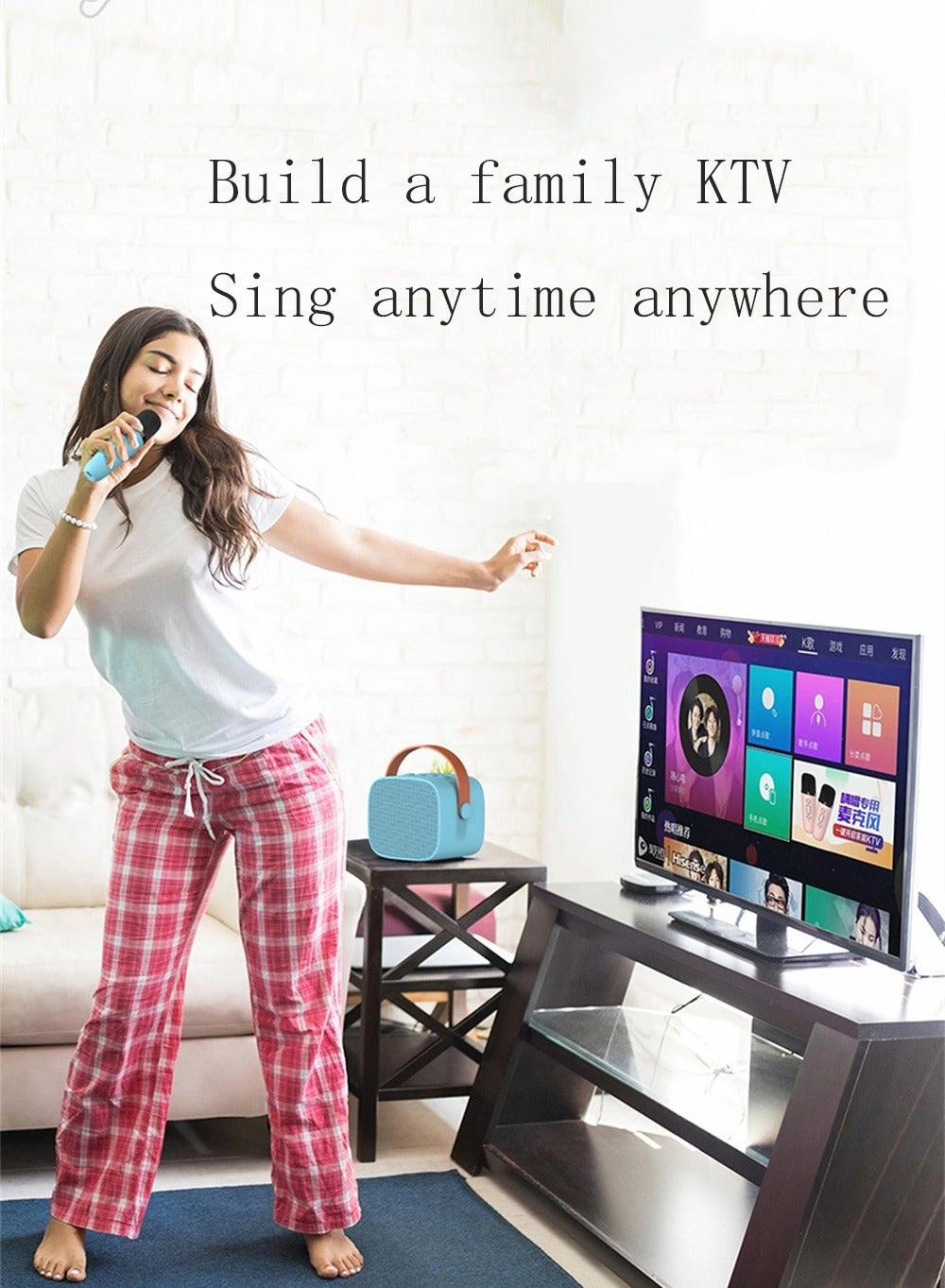 Portable Bluetooth Karaoke Speaker - 2 Microphones