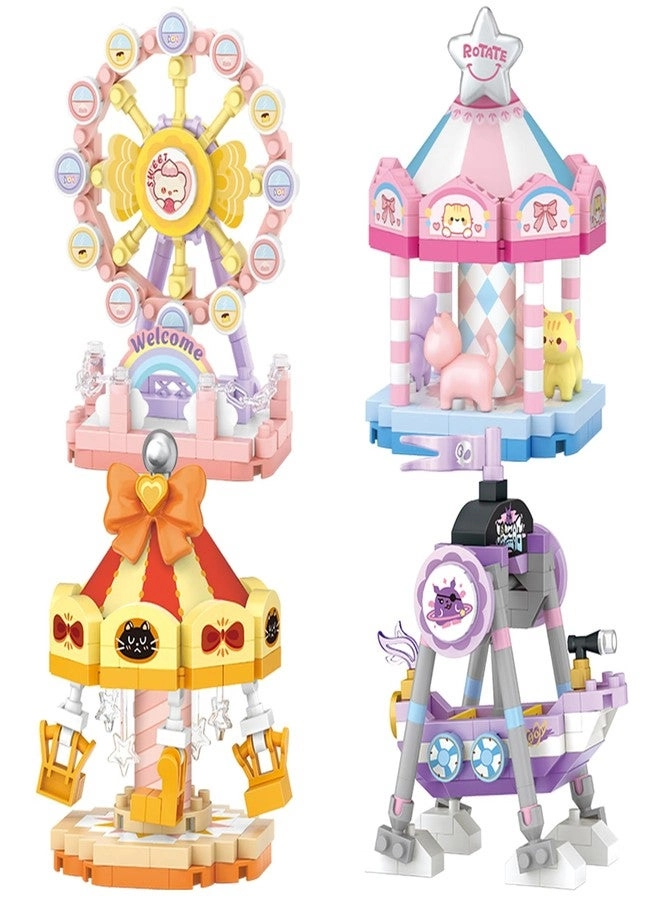 MEIEST Pirate ship - 170 pcs + Merry-go-round - 180 pcs + Ferris wheel - 140 pcs + Rotating Flying Chair - 190 pcs